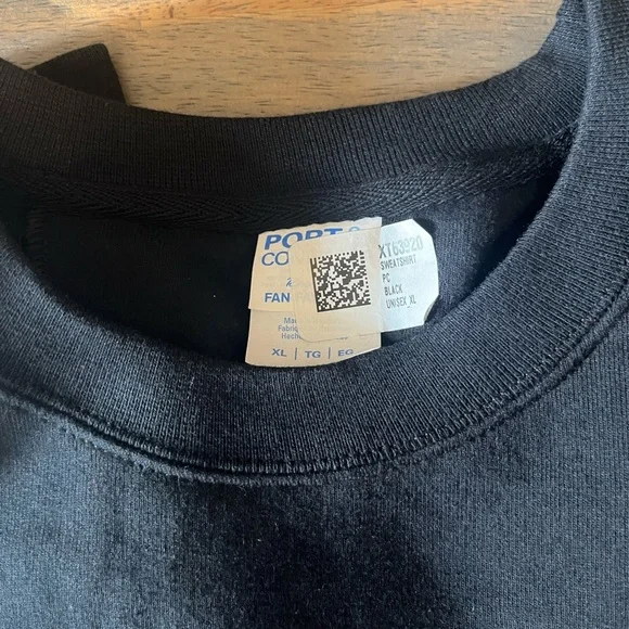 WOMEN’S XL SWEATSHIRT CREWNECK BLACK WOMENS SWEATSHIRT NWT #356 - Picture 2 of 3